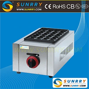 Hot sell countertop non-stick gas fish ball furnace grill and takoyaki making machine