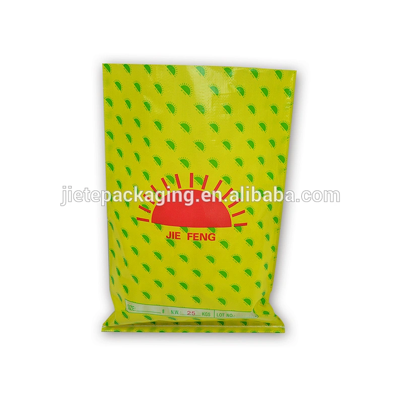 Laminated durable plastic pp woven printed polypropylene bags for rice, candy, feed, sand, fertilizer