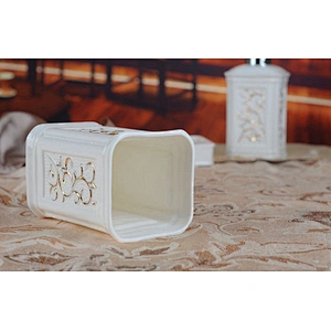 Home Porcelain Toilet Set China Supplier in-stock Toothbrush and Gargle Cup Fashion 5pcs Ceramic Bathroom Set
