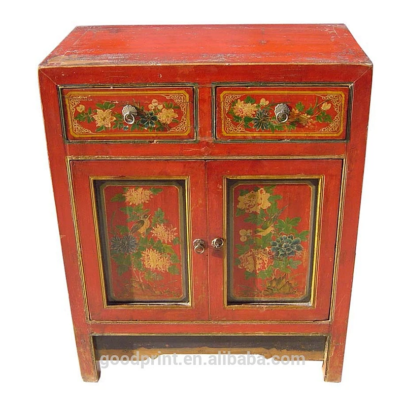Tibet Furniture Hand Painted Bedroom Antique Furniture Bedside
