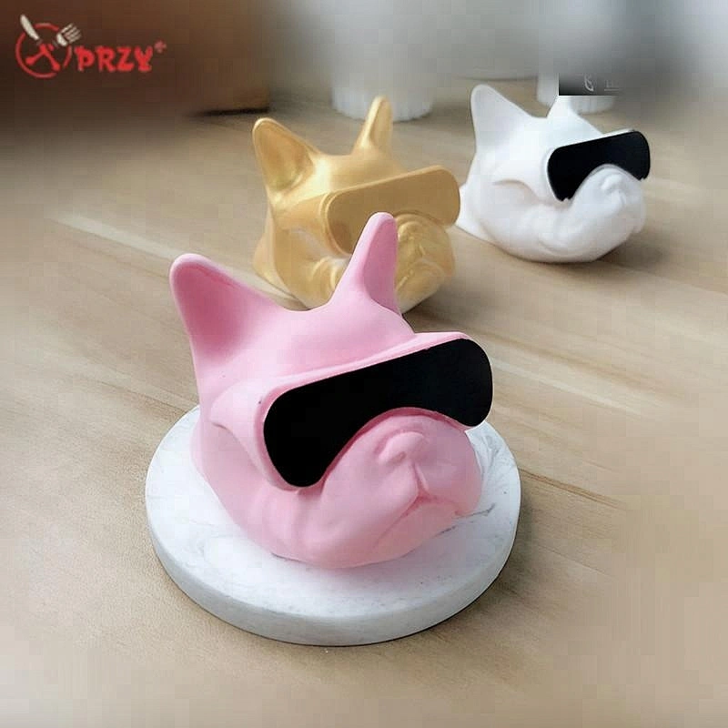 Fighting glasses dog Candle moulds car Aroma Stone decoration Mold Diy puppy Soap silicone Moulds