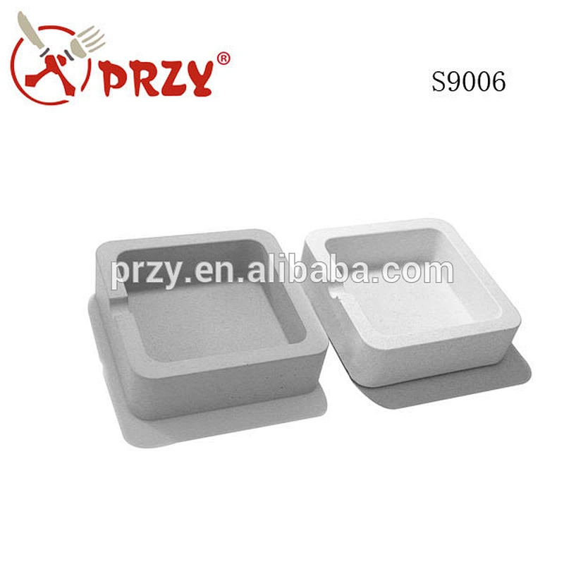 S9006 3d square Contrete moulds tray moulds silicone cigarette holder moulds Ashtray concrete molds