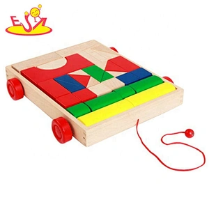 Hot sale colorful wooden baby building blocks for education W13D211
