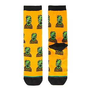 Custom Bamboo  Halloween Design Your Own Printing Photo  Ready Novelty Product Crew Crazy  Socks Personalized Stockings