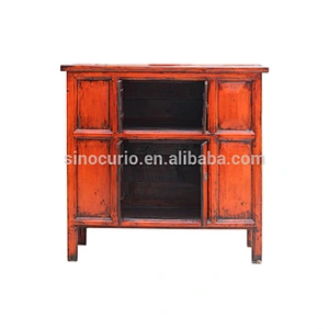 Asian Antique Vintage Corner Cabinets Living Room Wood Storage Cabinets