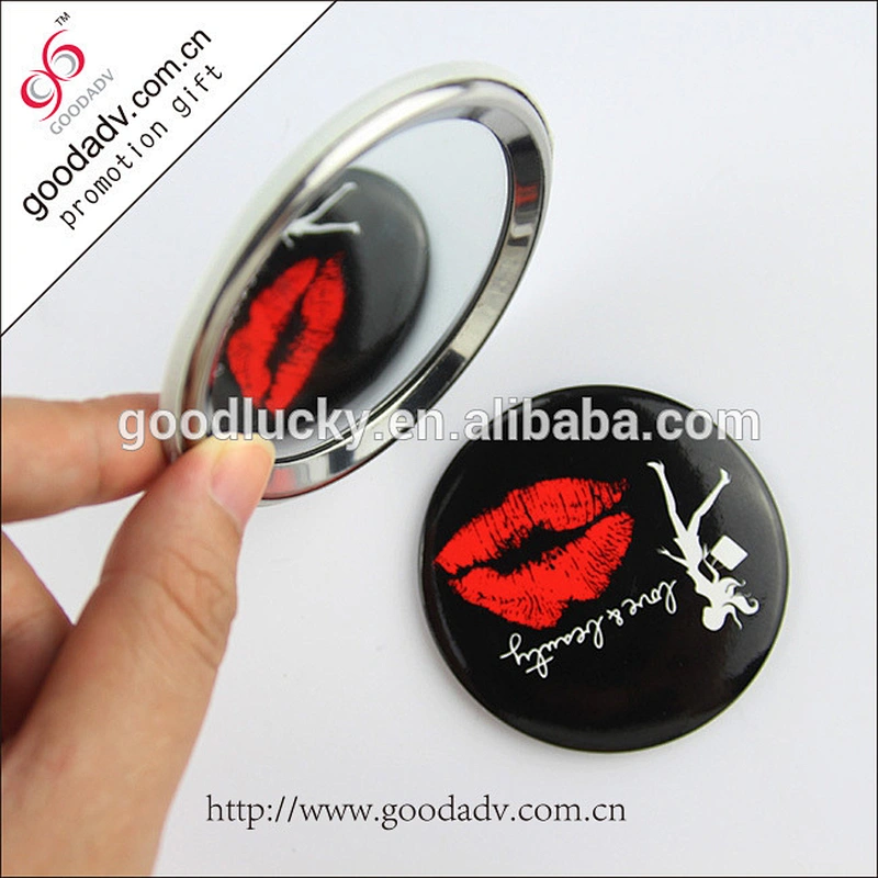 Make your own logo tin pocket mirror beautiful hand mirror