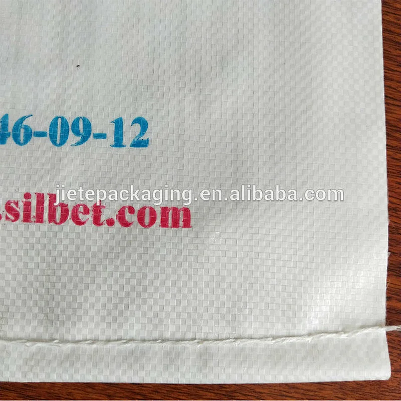 Customized 40kg bopp laminated white pp woven construction bag for limestone,clay,fluorite,pyrite powder