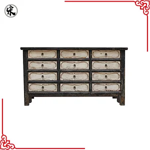 chinese antique reproduction solid wood drawer storage cabinet sideboard furniture