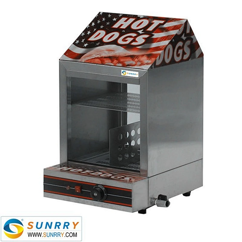 2018 hot selling hot dog display warmer steamer with hot dog broiler (SUNRRY SY-WD65)