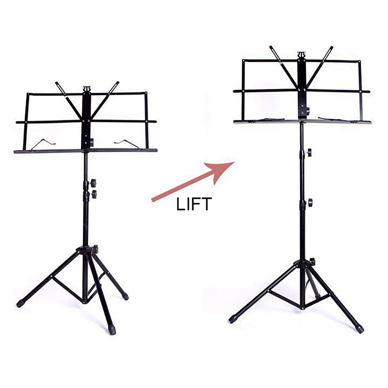 Metal Adjustable Sheet Music Stand Holder Folding Foldable WITH CARRY CASE BAG