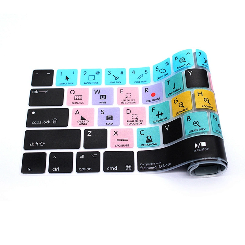 Steinberg Cubase Shortcuts laptop keyboard custom Silicone Slim cover keyboard cubase for macbook pro touch bar 13 15