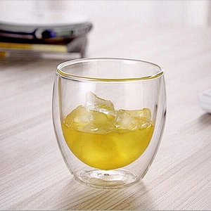Handmade blowing beer glass cup small coffee cup glass double wall from china supplier