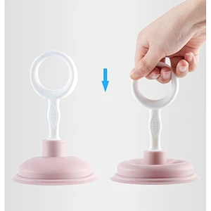 Household hair clogging and cleaning plunger