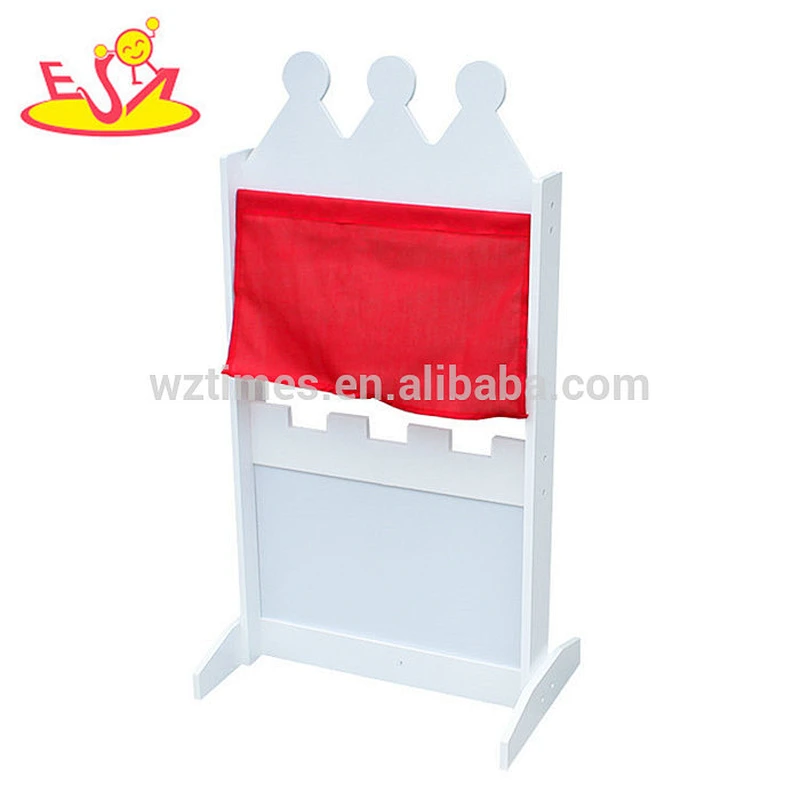 wholesale kids wooden puppet theater for sale funny toy children wooden puppet theater for sale W10D145
