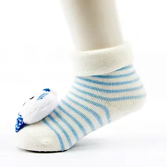 Oem Custom 3d cartoon pattern newborn cotton ankle socks non slip infant rubber sole toddler Socks baby cute kids
