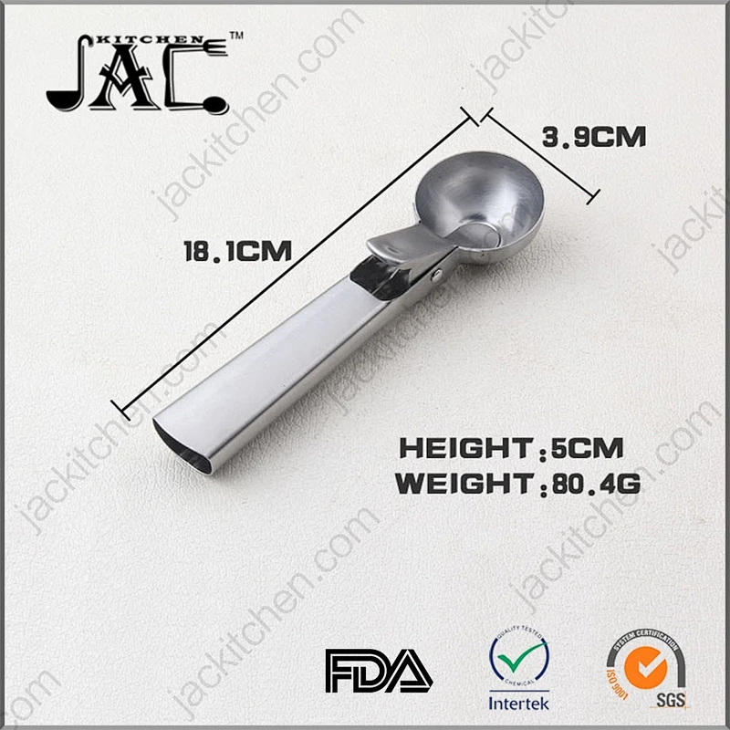 Stainless Steel Ice Cream Scoop with Trigger for Baking