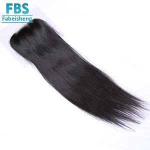 2018 FBS hot selling high quality 100% unprocessed 4*4 lace closure
