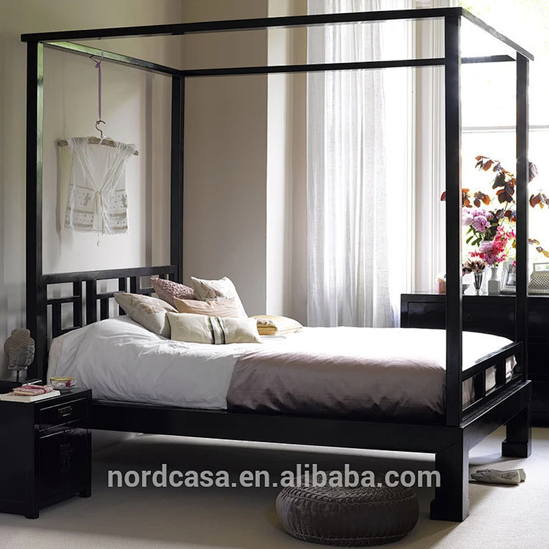 reclaimed elm wood antique style chinese canopy bed