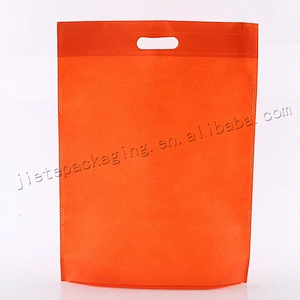 Custom order reusable folding stand up non woven shopping bag with D handle