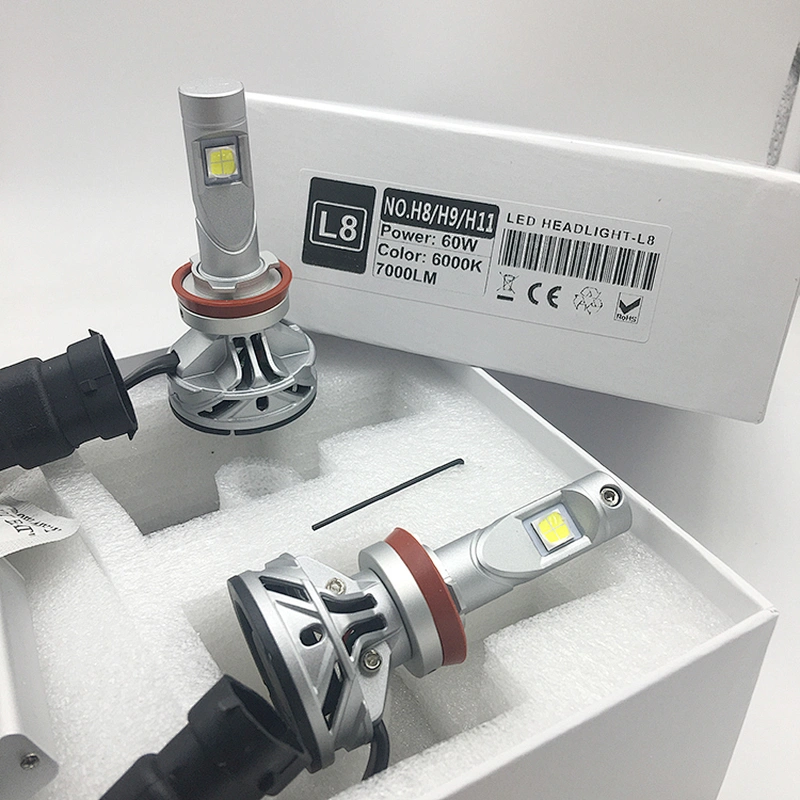 Factory direct supply h7 adapter 60w L8 7000lm XHP70 led headlight h11
