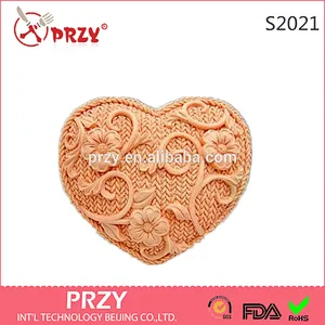 Bakeware Tools love heart handmade silicone soap mold