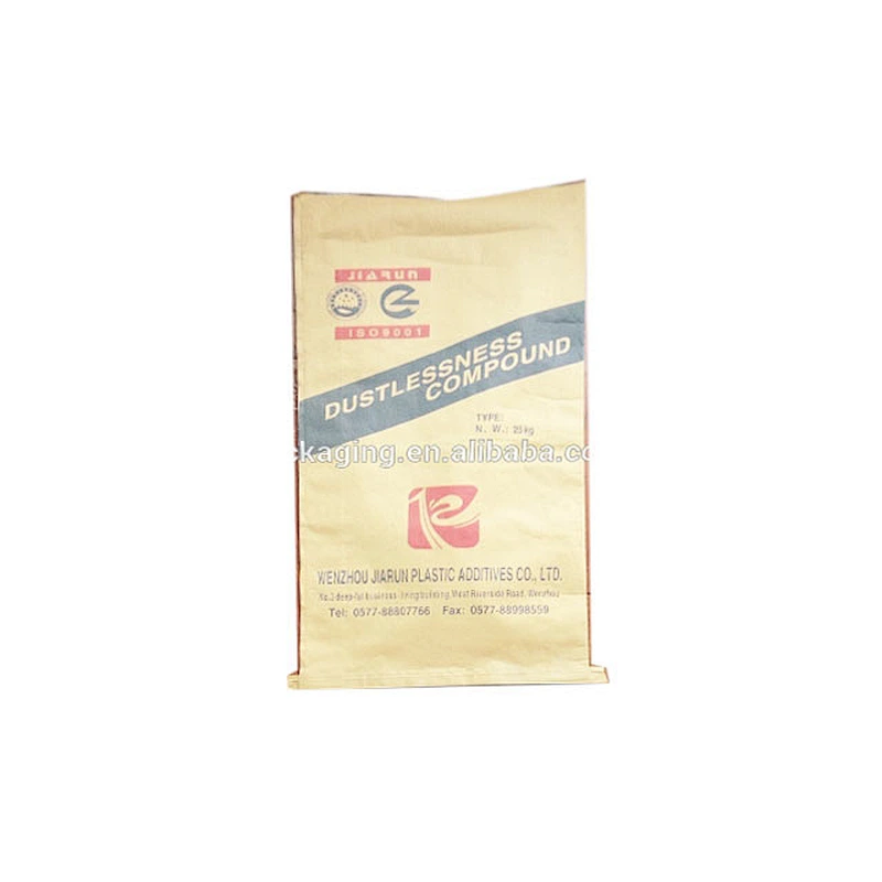 Customized 25kg paper laminated pp woven cement bag with plastic lining for packing mortar,lime,tile adhesive