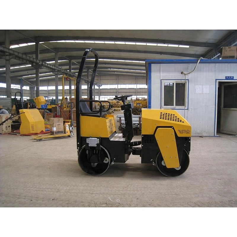 1 ton wheel loaders full hydraulic YFR-880 Vibrator double Road Roller