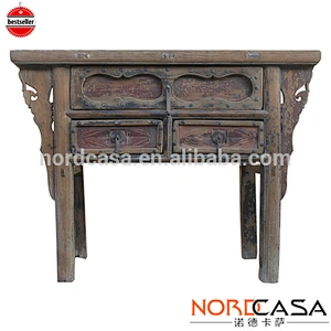 Wholesale best selling Chinese antique reproduction furniture reclaimed wood vintage long console table