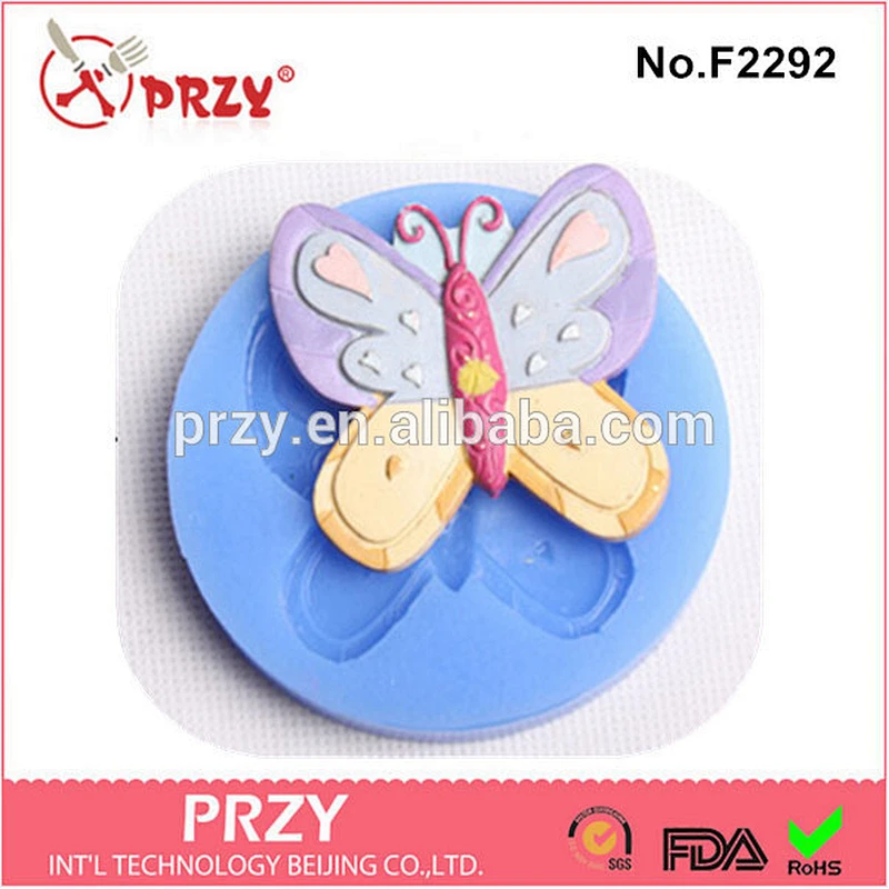 2015 100% food grade butterfly silicone molds for cake decorating