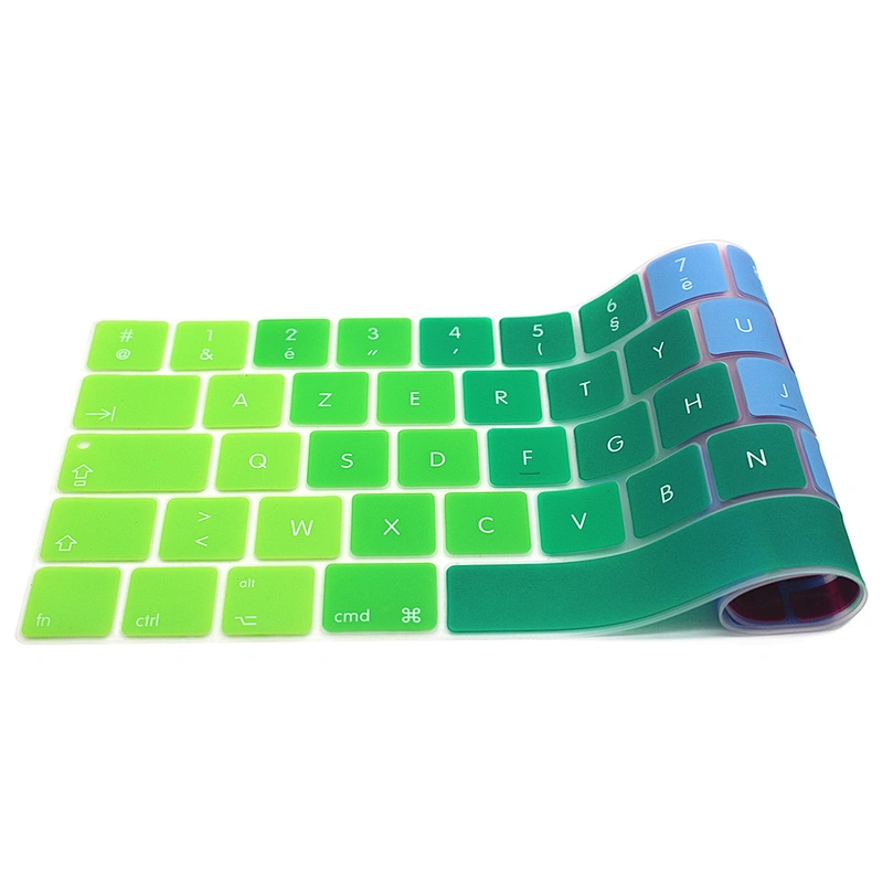 Rainbow French silicone Keyboard skin laptop keyboard cover Laptop skin for MacBook Pro 13 15 Touch Bar EU