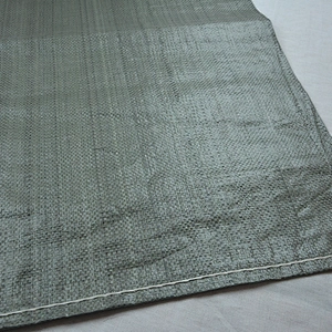 Flat grey plastic pp woven bag for sand, cement,industrial refuse,building waste
