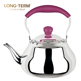 L21770203 Log Color Handle S/S 201 Cover stainless steel cat tea pot and kettle set