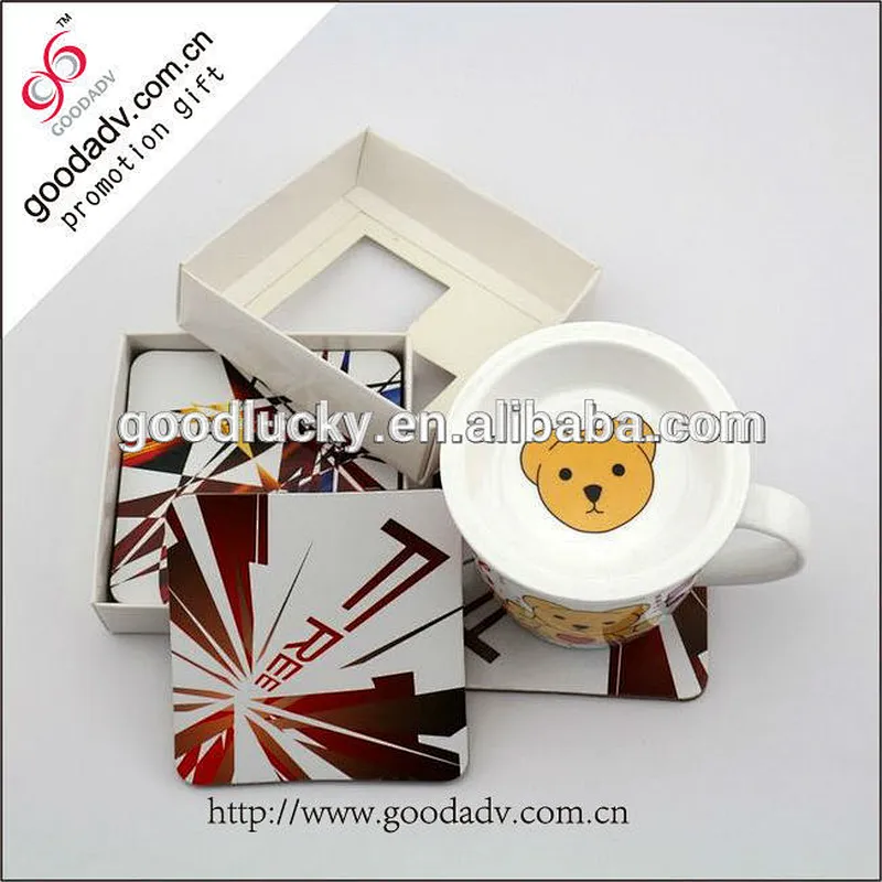 Cheap water proof mdf coaster cork cup tea coaster