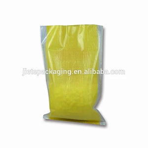 100% new polypropylene yellow PP plastic woven bags for sugar, salt, flour, rice