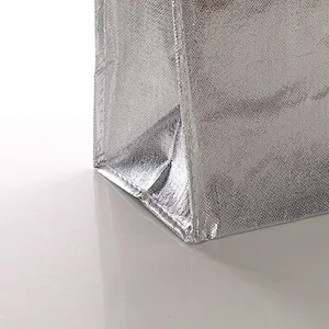 Wholesale gold and silver non-woven tote bag shopping