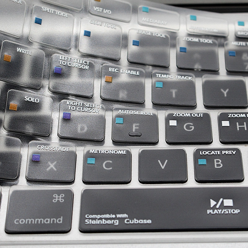 steinberg cubase function hotkey Shortcut Backlight TPU Keyboard Skin Cover for Macbook Pro Air Retina 13