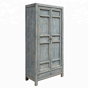 chinese antique distressed reclaimed wooden door wardrobe bedroom furniture