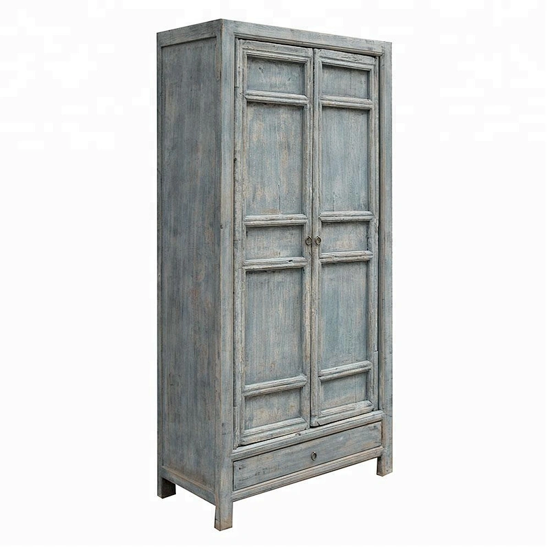 chinese antique distressed reclaimed wooden door wardrobe bedroom furniture
