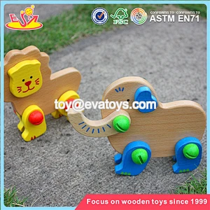 Wholesale new arrival animals wooden knock toy interesting kids wooden knock toy W12D018