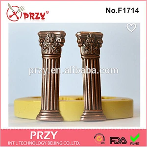 F1714 Silicone Roman Column Pillars Fondant Sugar Paste Bead Mold Clay Mould Decorating silicone molds cake deco
