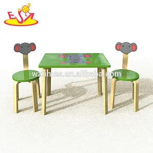 2018 New Original Design youth table and chairs wooden kids table and 2 chairs for dinning W08G245
