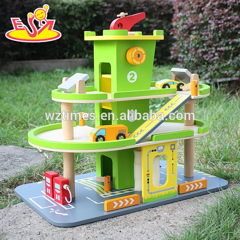 2018 wholesale kids wooden car parking toy cheap children wooden car parking toy hot sale baby wooden car parking toy W04B037