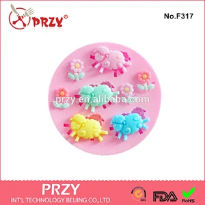 Lamb floret fondant chocolate cake decoration silicone mold cartoon silicone mold