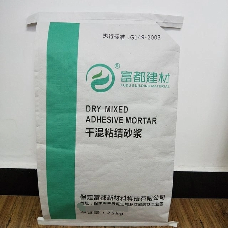 25kg kraft paper cement, putty powder packaging bag with valve port