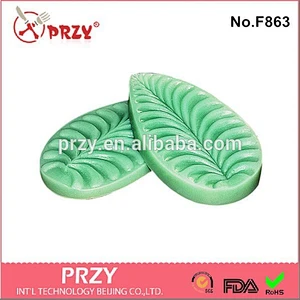 S863 sugarcraft leaf shape silicone cake mold