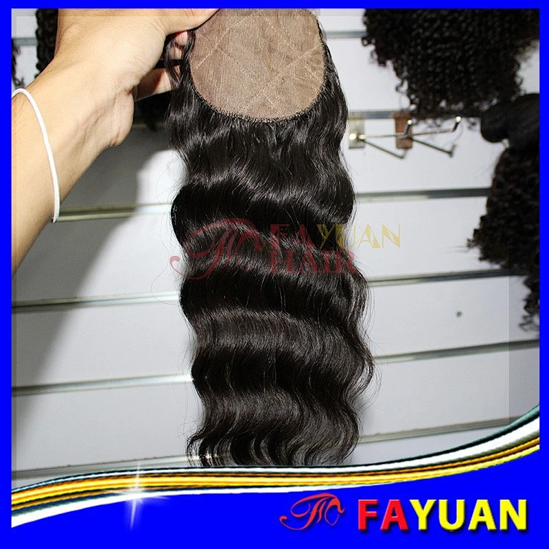 New arrival top quality 7 A grade unprocessed virgin peruvian hair silk base closure