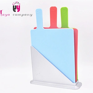 Kitchen Tool 4pcs Classify Flexible Silicone Folding Cutting Board Set