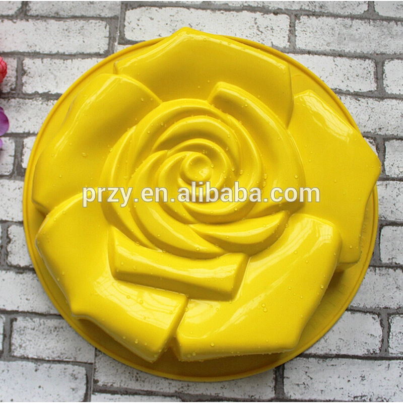 PRZY PR325 high quality silicone rose cake pan for baking