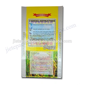 Agriculture use printing bopp laminated plastic pp woven rice bag 50kg