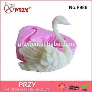 wholesale swan shaped silicone fondant mold